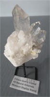 3 Point quartz crystal, on stand.