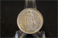 1960 Switzerland 1 Franc Silver Coin
