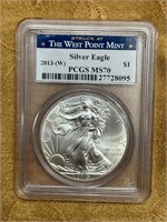 2013-W PCGS MS70 $1 SILVER EAGLE