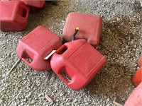 3 - Plastic gas cans.