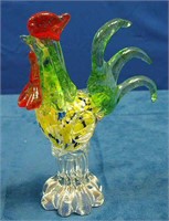 Blown Art Glass Rooster