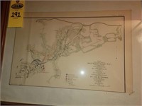 Map Illustrating Battle Of Bentonville N C
