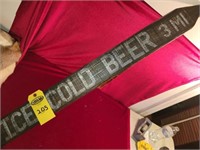 Cold Beer 3 Miles Wooden Sign