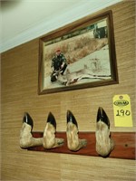 Deer Foot Coat Rack & Picture