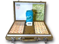 Vintage Mahjong Chinese Domino Game Set