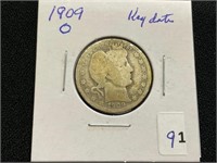 1909O Barber Quarter