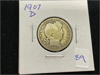 1907D Barber Quarter