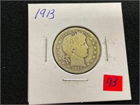 1913 Barber Quarter