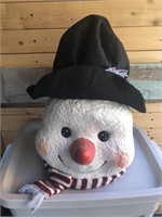 Large Fiber Glass Snowman Head