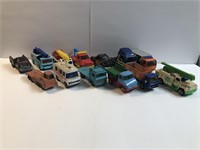 13 Matchbox trucks-Vintage Wreckers & Trucks