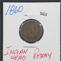 1860 Indian Head Penny One Cent
