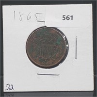 1865 Two Cent Piece