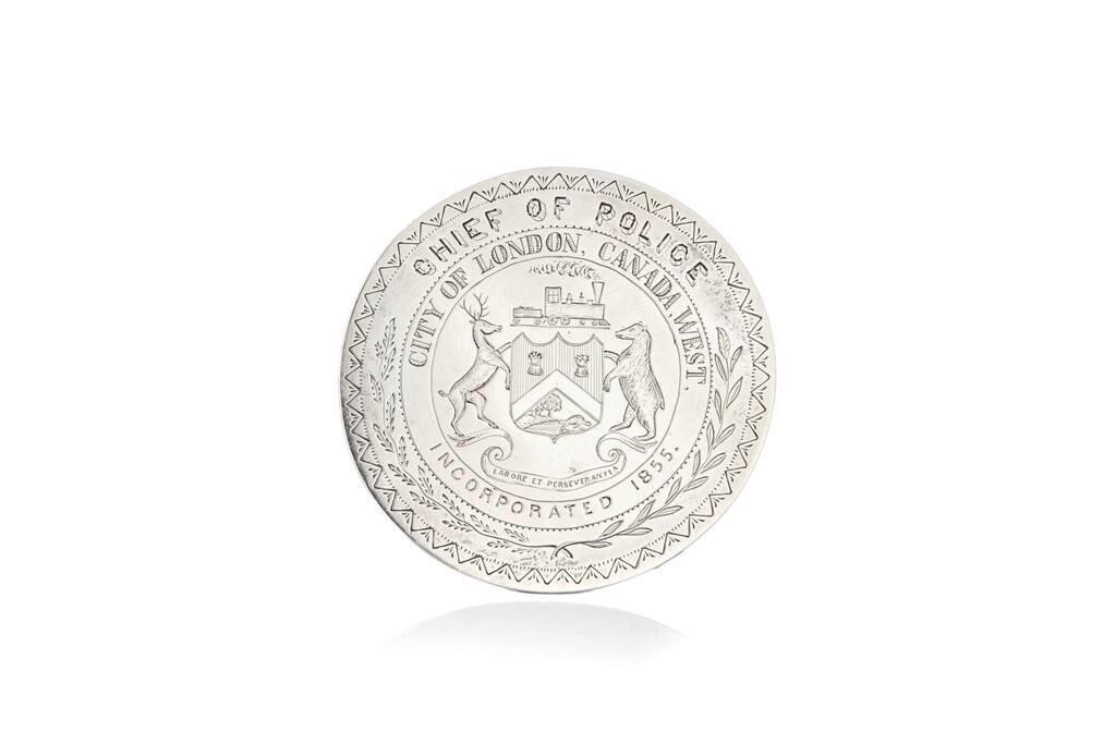CHIEF OF POLICE SILVER BADGE, 19th C LONDON