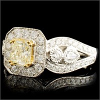 1.51ctw Fancy Diamond Ring in 18K Gold