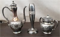 Tub 3 Pieces Silver Plate