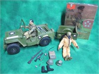 GI JOE EISENHOWER & EMPIRE JEEP & TRAILER W/ GUYS