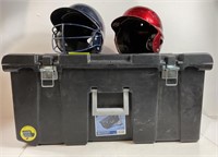 Tote and. Baseball Helmets