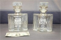 Bourbon and Rye Decanters