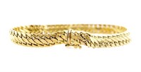 18ct yellow gold double curb link bracelet