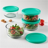 Anchor Hocking 2cup Glass Storage +Lids, Set of 4