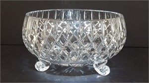 Crystal Diamond Pattern 3-Legged Serving Bowl