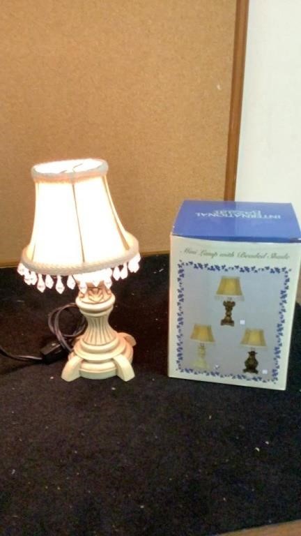 International Bazaar Mini Lamp with beaded shade