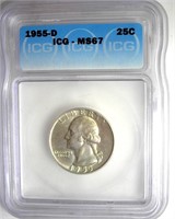 1955-D Quarter ICG MS67 LISTS $11500