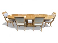Large BERNHARDT Dining room Table with 6 chairs