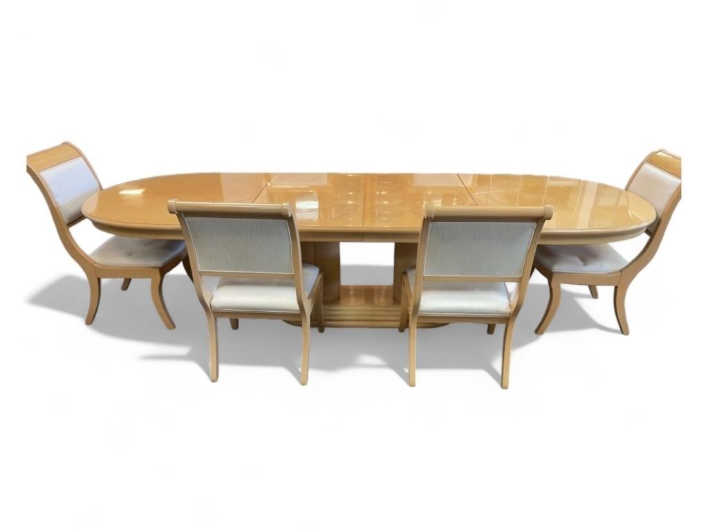 Large BERNHARDT Dining room Table with 6 chairs