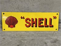 SHELL Enamel Sign - 300 x 100 
Modern