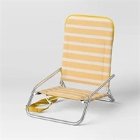 SE5638 Cushioned Sand Chair w/ Carry Strap Yellow