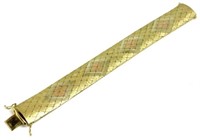 14K Tri-Color Large Gold Ladies' Bracelet.