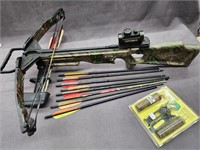 Team Real Tree crossbow with arrows and dampening