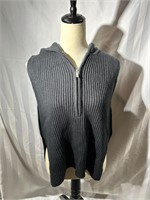 New Calvin Klein sz S sleeveless hooded knit zip