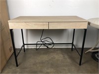 Desk with Hidden Compartment for Cords