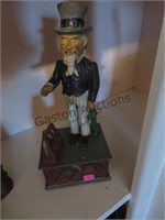UNCLE SAM CAST IRON BANK 11" TALL
