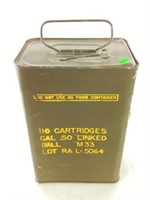 (110) Rds. .50 Cal Ball M33 Linked Cartridges