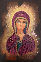 "Our Lady Of Silence"8x5Collectible Icon-Antanenka