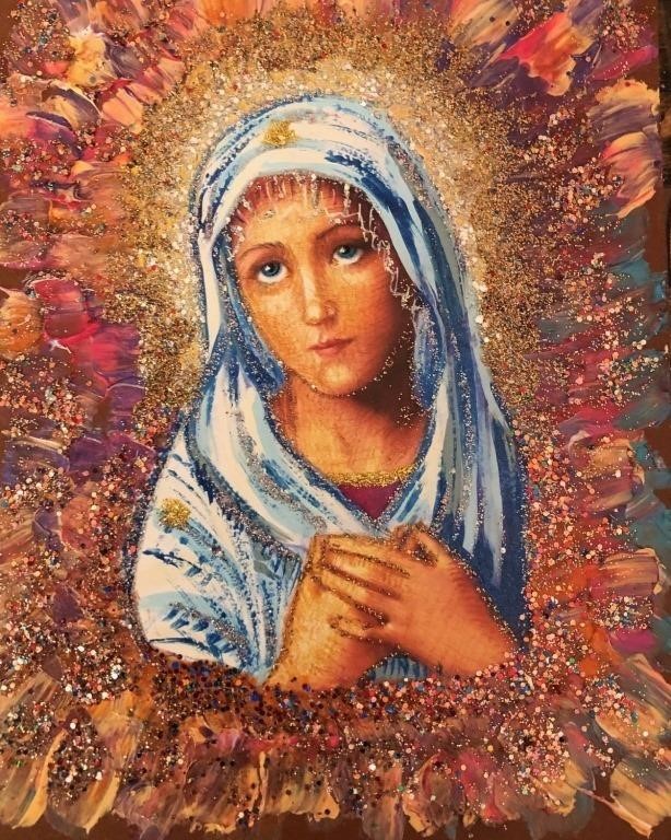 "Virgin Mary" 7"x6" Collectible Icon - Antanenka