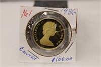 1986 Canada $100.00 Gold