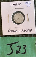 1885 Canada 5 cent piece