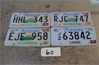 (4) 2000's Tennessee Tags