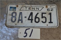 1962 Tennessee Tag