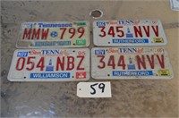 (4) 1990's Tennessee Tags