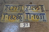 (4) 1983 Tennessee Tags