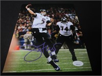 Joe Flacco signed 8x10 photo JSA COA