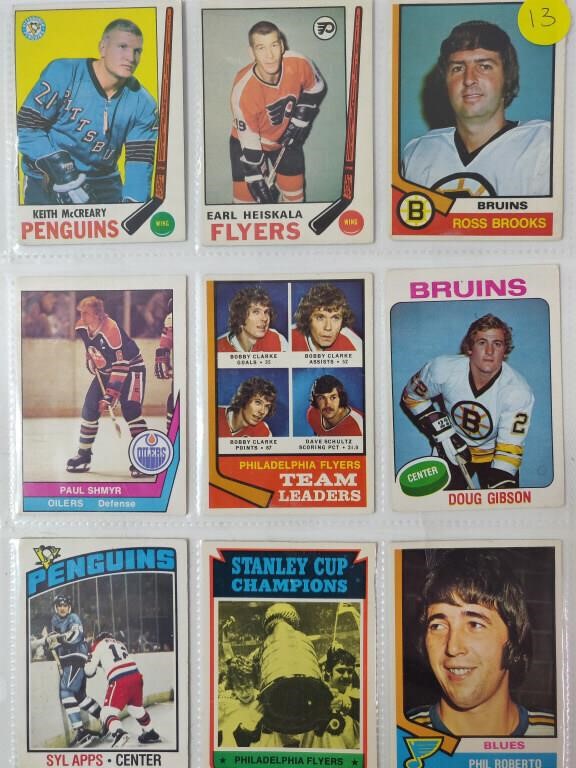 9 Vintage OPC Hockey Cards