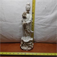 FIGURINE CHINESE BLANC DE CHINE PORCELAIN GUAN