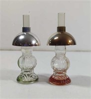 Vintage Lander Glass Oil Lamp Perfume Bottles