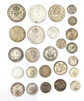 Lot of 25 World Silver Coins  104.64 grams